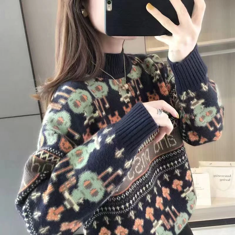 【小蚂蚁】秋冬款机械小蚂蚁针织衫圆领套头毛衣