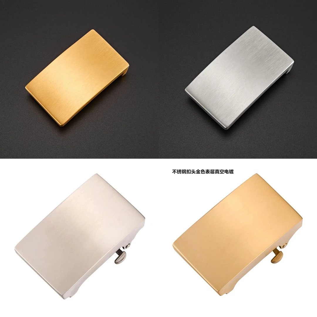 304不锈钢3.5内穿自动3.85扣眼平滑扣皮带扣防过敏钢扣腰带头3