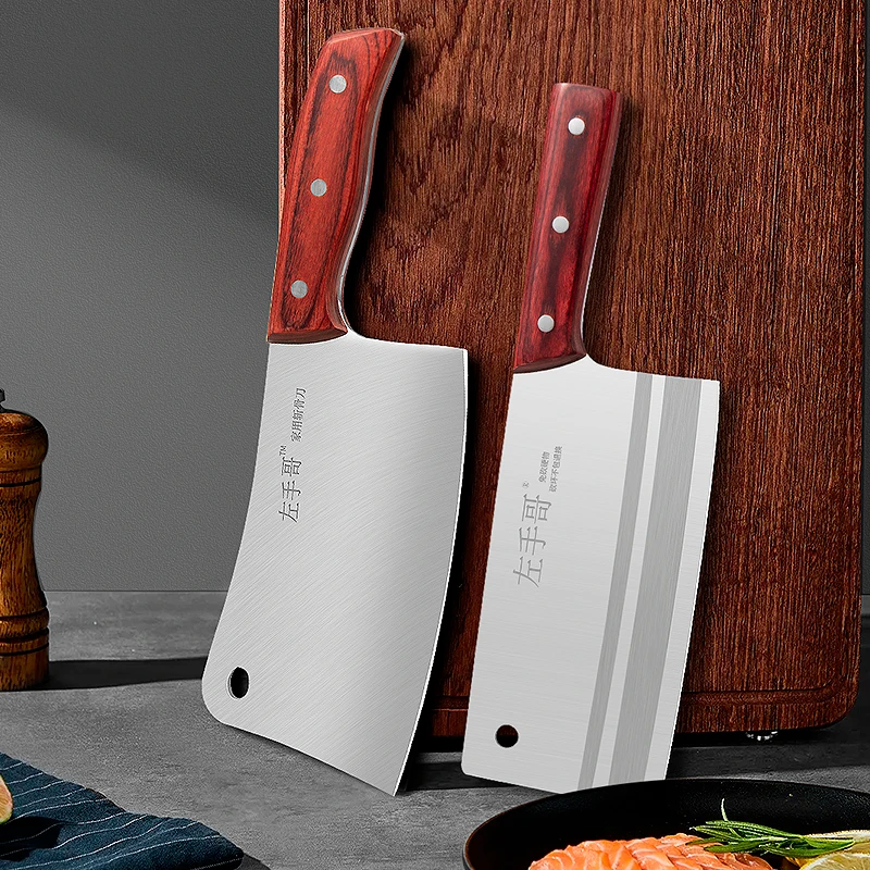左手哥家用菜刀砍骨刀厨房刀具斩骨刀锻打加厚砍大骨头刀厨房