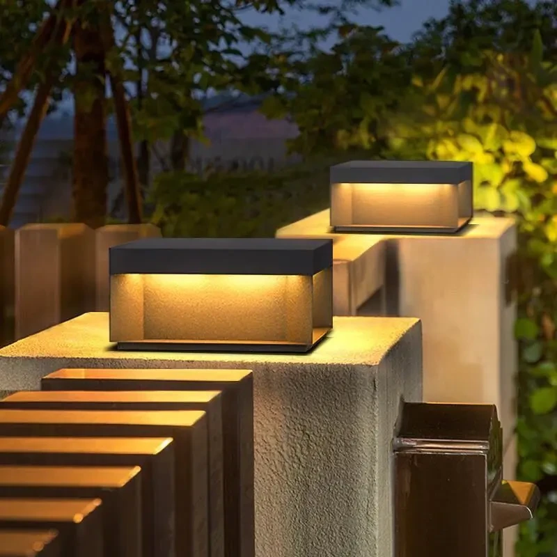 太阳能柱头灯花园柱子墙头灯庭院大门防水灯户外别墅林园景观灯