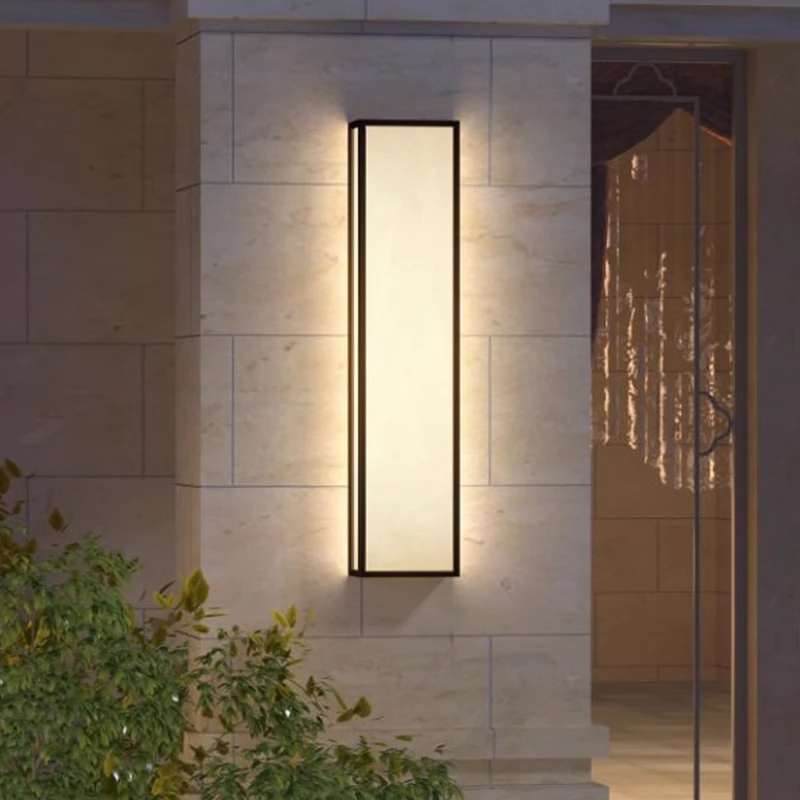简约新中式户外壁灯防水LED现代外墙走廊小区别墅花园大门景观灯