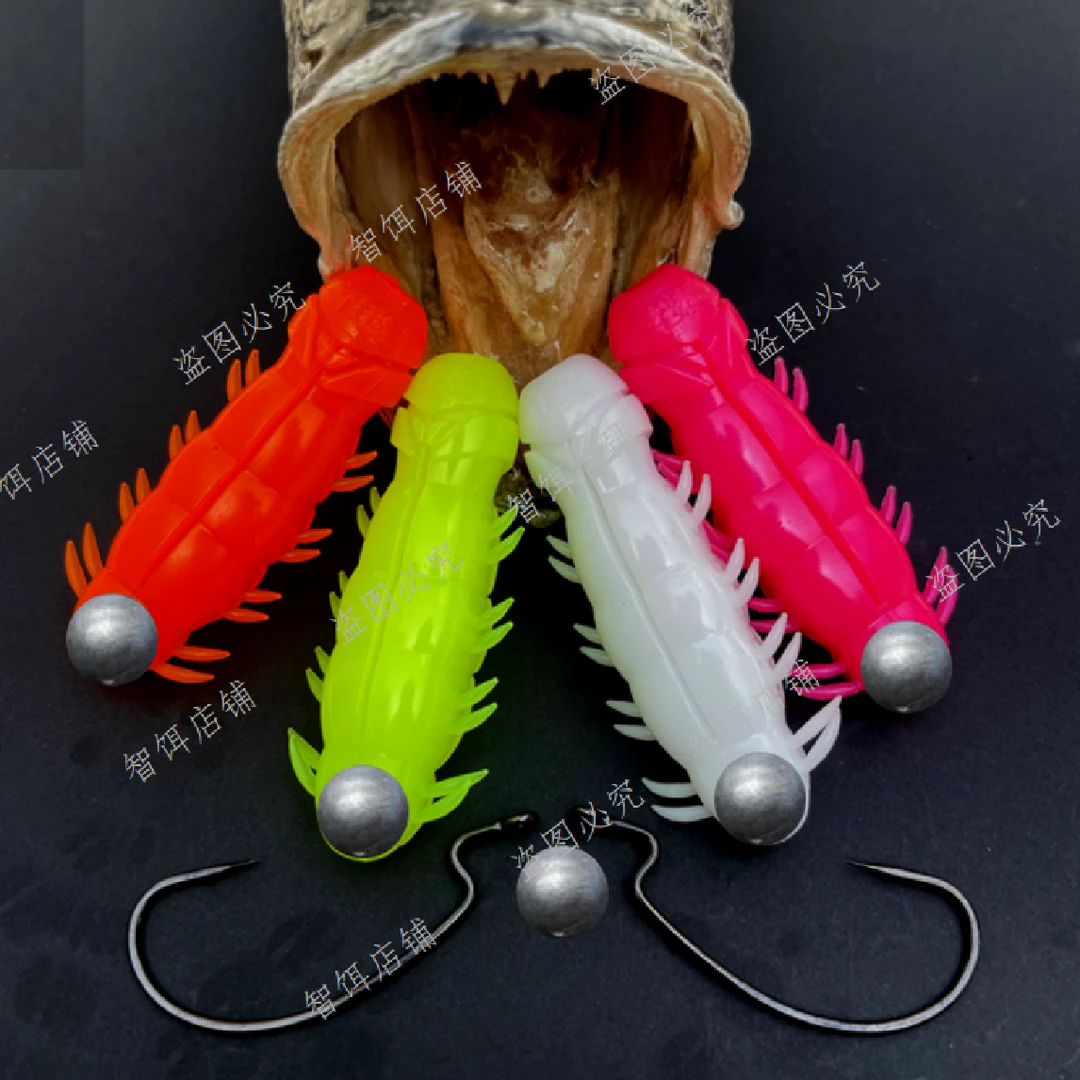 2024新款浮沉可调狂狐软饵土豆虫滑口黑鱼鲈鱼送缓沉配重