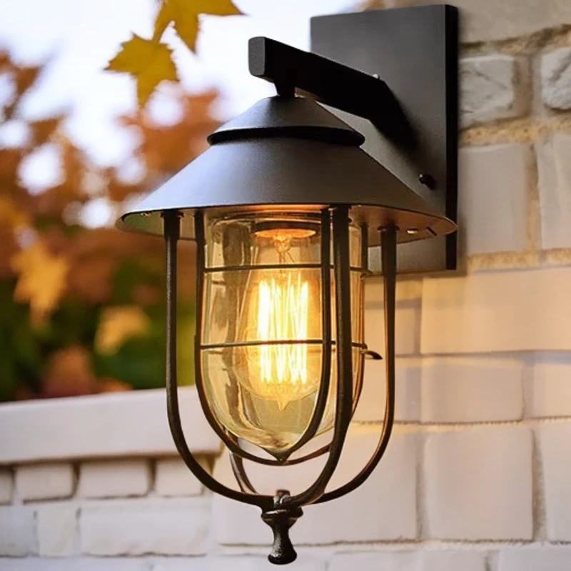 户外壁灯接电款大门外围墙防水露台灯室外走廊阳台别墅壁灯照明