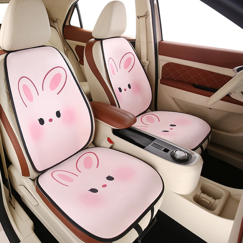 新款长耳兔汽车坐垫冬季短毛绒座套冬季小车坐套防滑座垫套