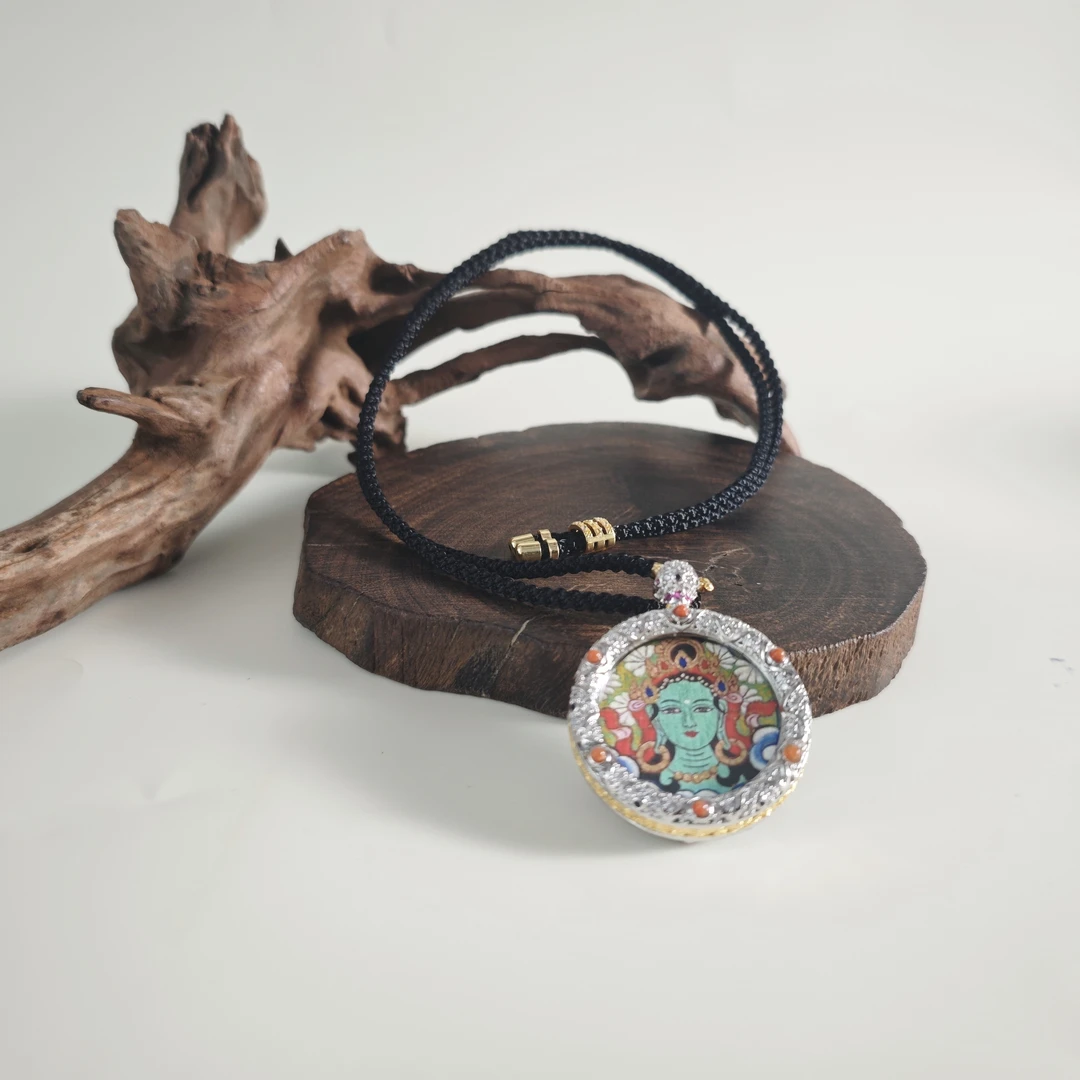 合金吊坠 手工设计坛城度母双面卡卡吊坠多样性发货