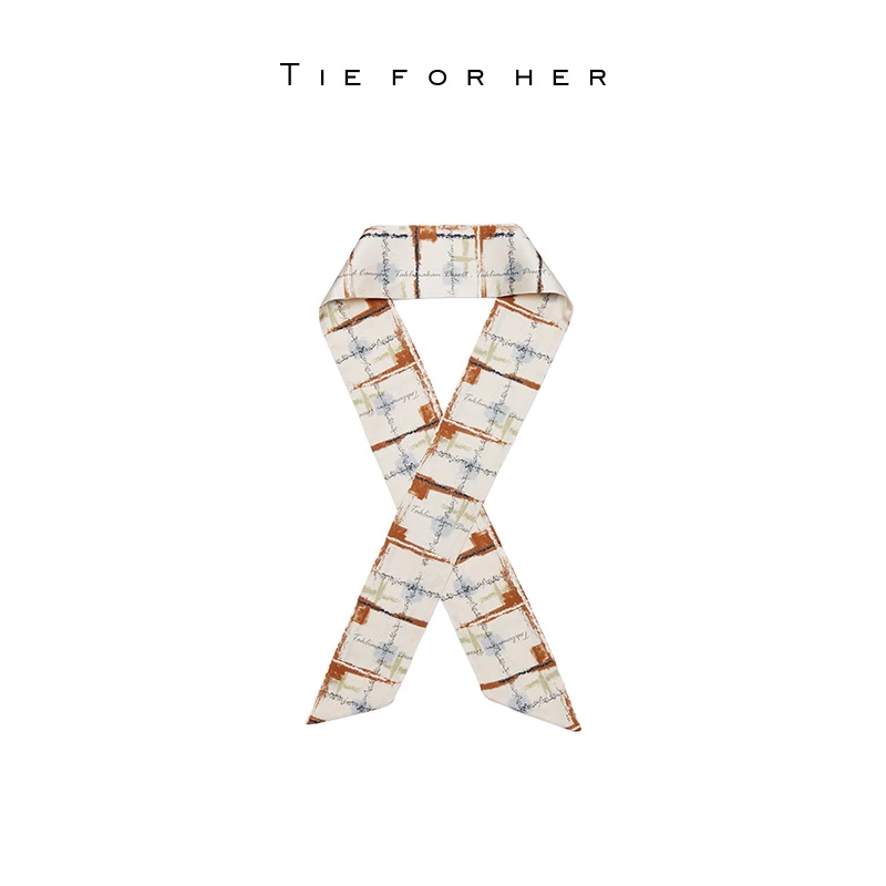 【ACC系列】TieForHer风景印花时尚女士双面真丝领巾21AWTP031I-020