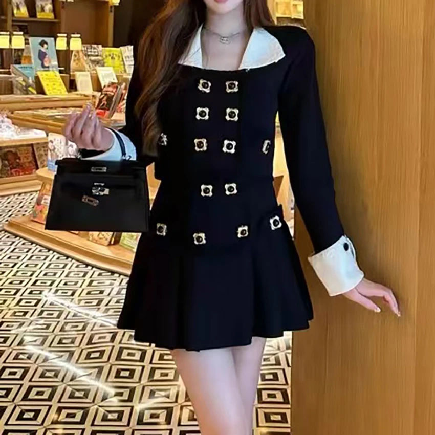 【雪儿Michelle】玫瑰的故事 黄亦玫同款针织上衣半裙套装GFC67876