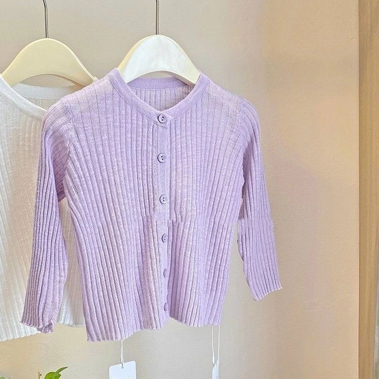 童装女童冰丝防晒外套儿童宝宝2024空调开衫