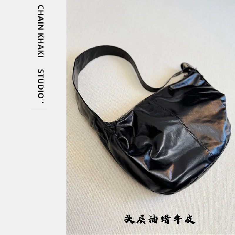 牛皮托特包女2024秋冬新款大包大容量高级感时尚轻便休闲斜挎包包