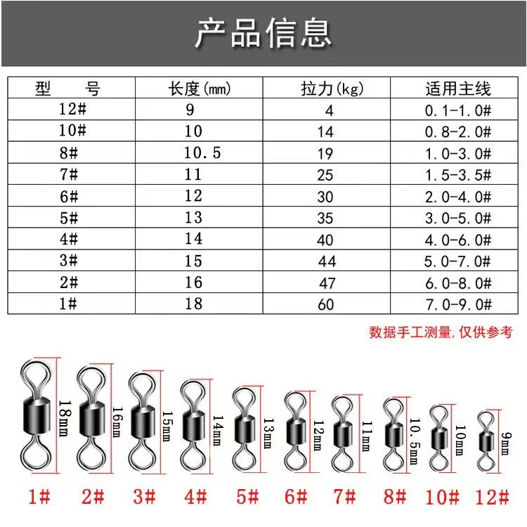 8字环八字环连接器高速旋转八字环主子线连接环强力转环小配件