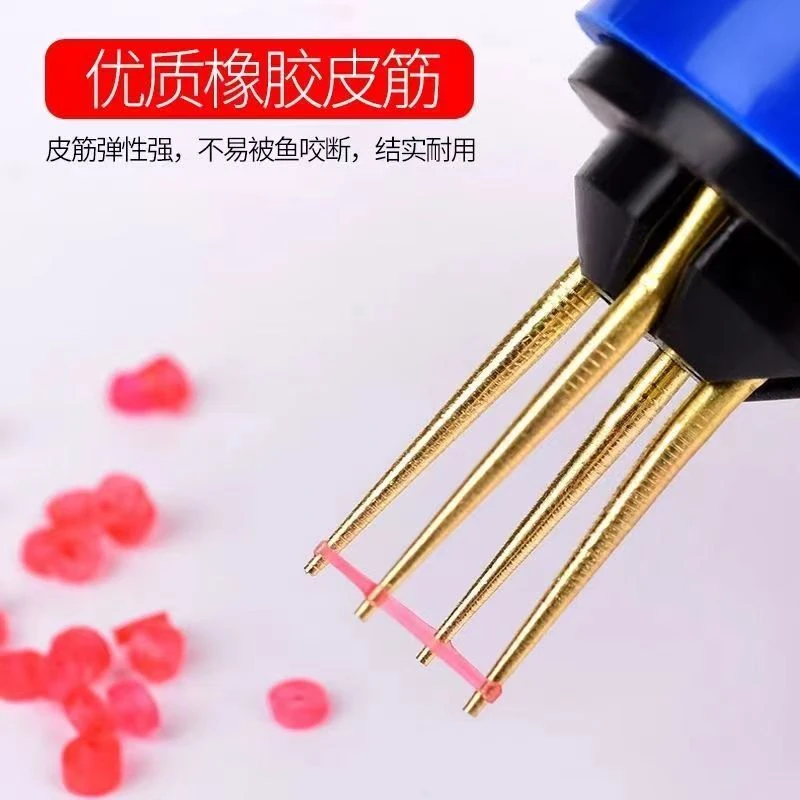 精品红虫夹挂钩塑料优质红虫夹子上饵器超小皮筋捆绑器渔具用品