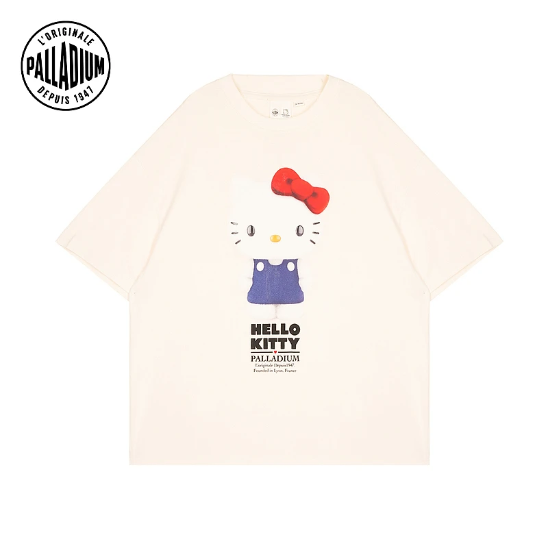 【HelloKitty系列】帕拉丁宽松潮流套头百搭圆领短袖T恤1010274