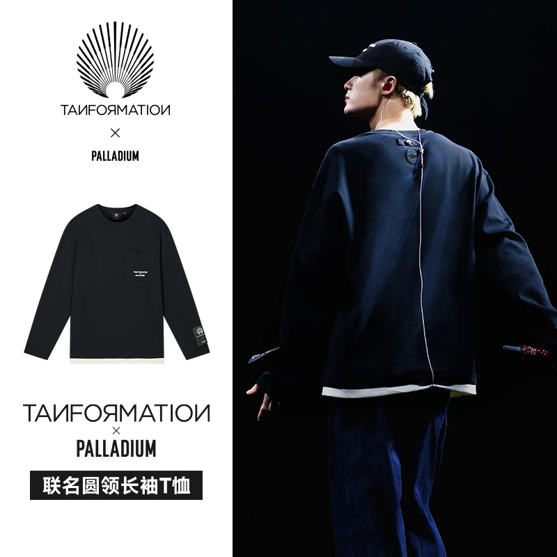 TANFORMATION X PALLADIUM联名立体绣圆领长袖T恤1011167