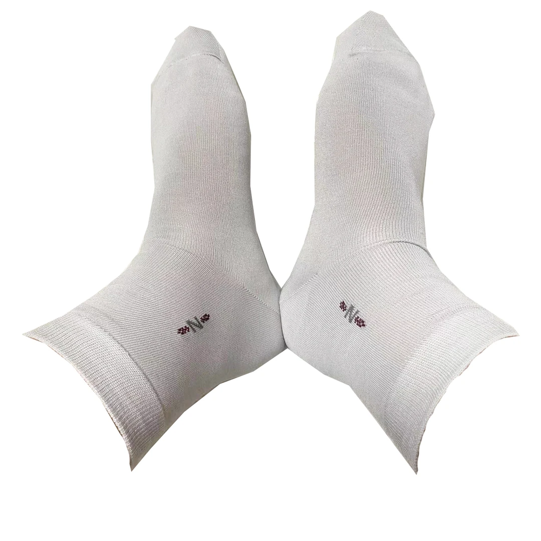 豪蓉夏季新款80桑蚕丝针织提花男士透气中筒运动袜子休闲舒适多色