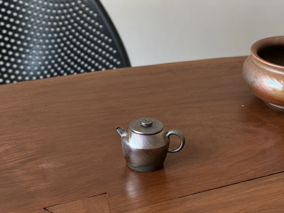滇南名匠 紫泥柴烧火彩小容量（120cc）手工茶壶