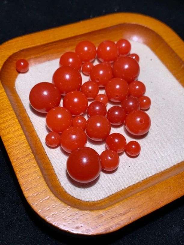 保山 圆珠【直径6-21】锦红色亮光防过敏色泽红润均匀色彩饱满冰红
