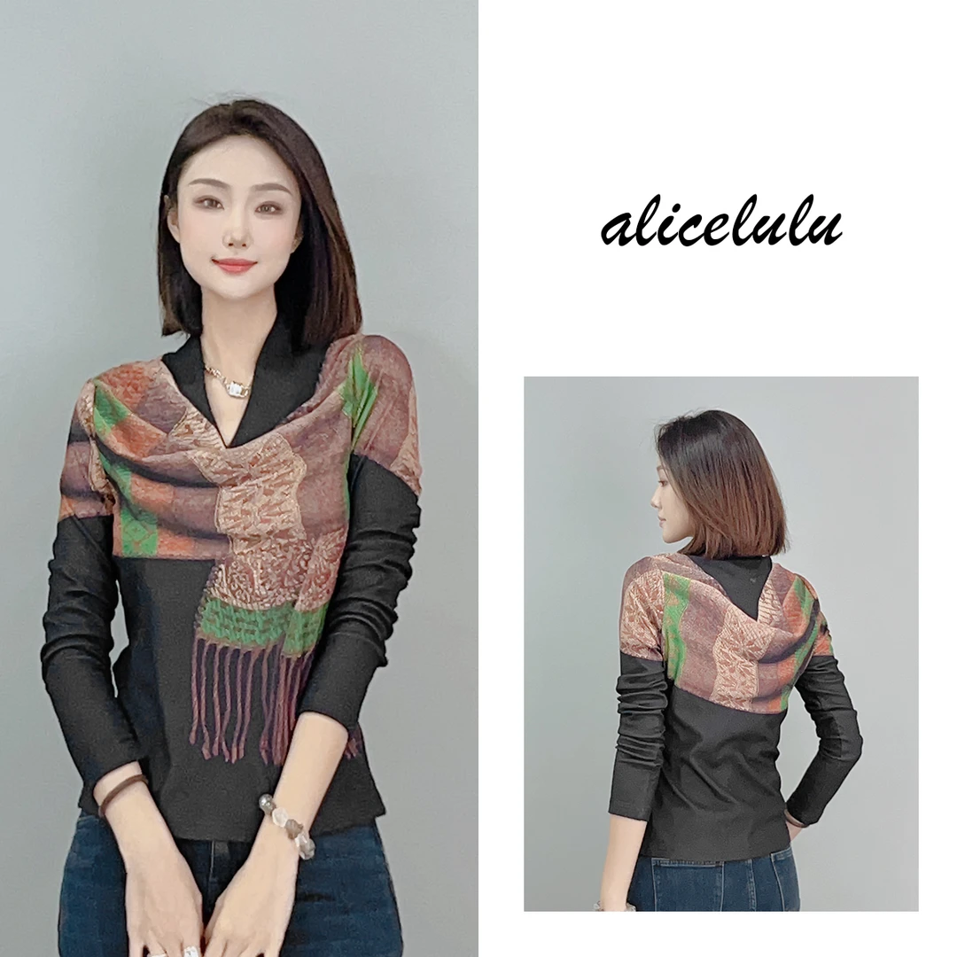 3 ALICE “洋楼清晨”衬衫 立体印花 弹力保暖 S1034783E