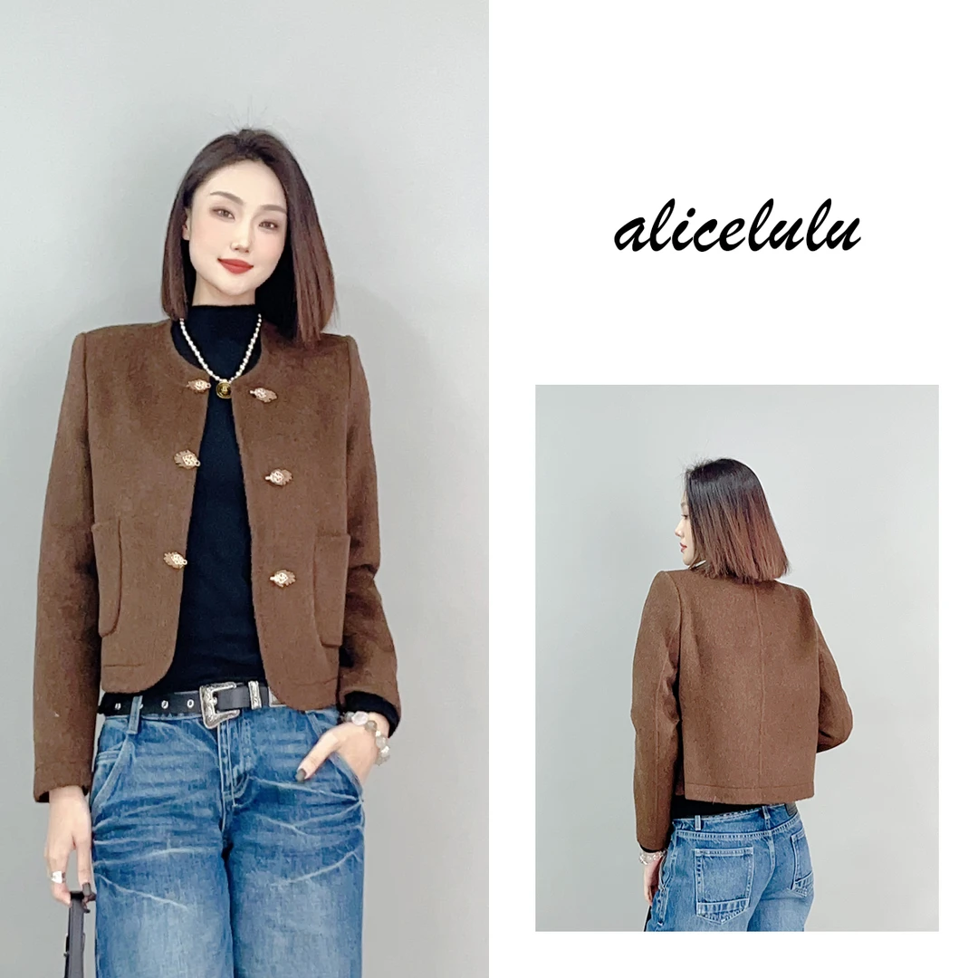 1 ALICE “锦绣缘”毛呢大衣 澳洲羊毛 国风盘扣 S2141273Kr