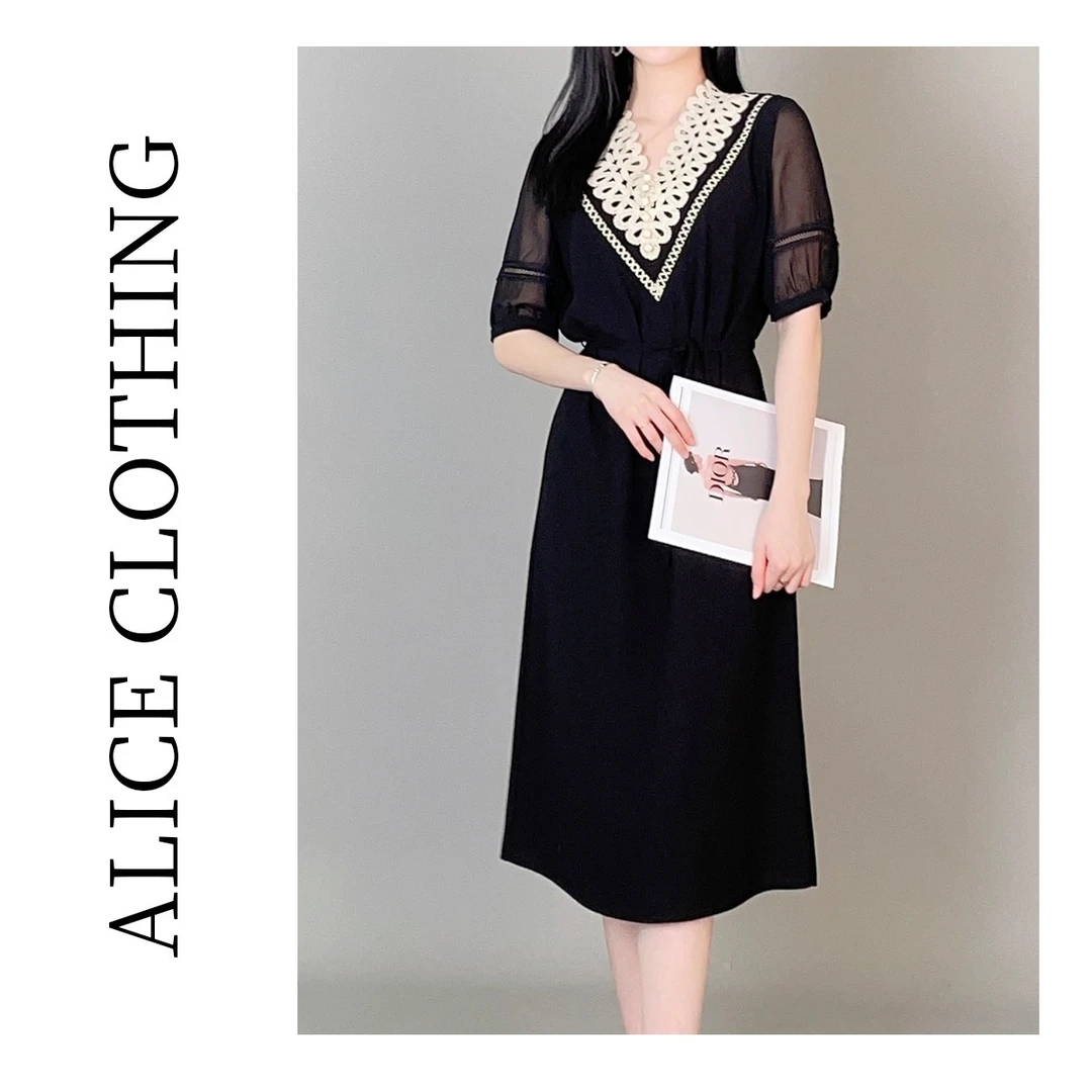 1【ALICE “卢浮阳光”连衣裙】法式刺绣 优雅浪漫 S2132439W