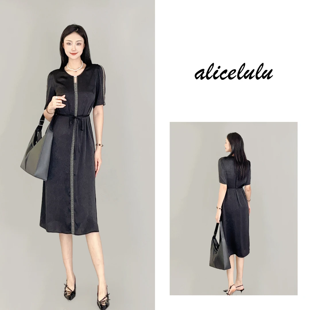 1 ALICE “骨感美”连衣裙 璀璨烫钻 优雅系带 S2138815W