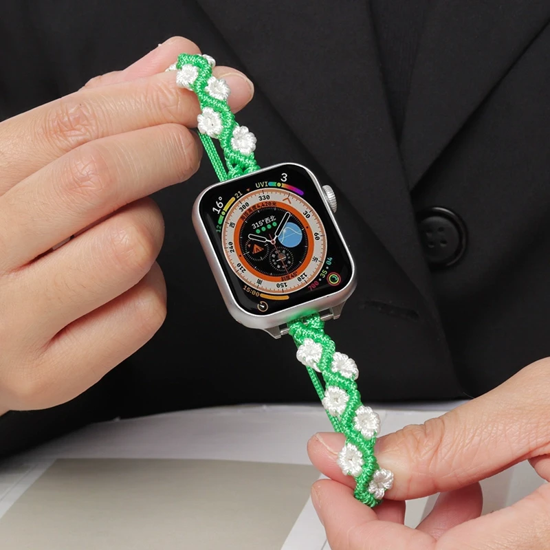 适用oppo watch4/3/2 pro手表秋冬手工编绳表带x创意腕带se表链女