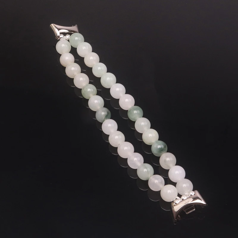 适用Keep手环B4/B4lite表带冰翠玉表带弹力串珠b3夏日透气表链16