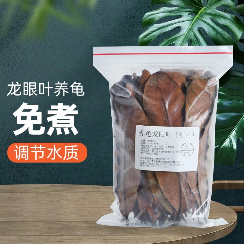 龙眼叶养龟免煮乌龟腐皮烂甲躲避龟用叶子龟缸桂圆叶改善水质造景