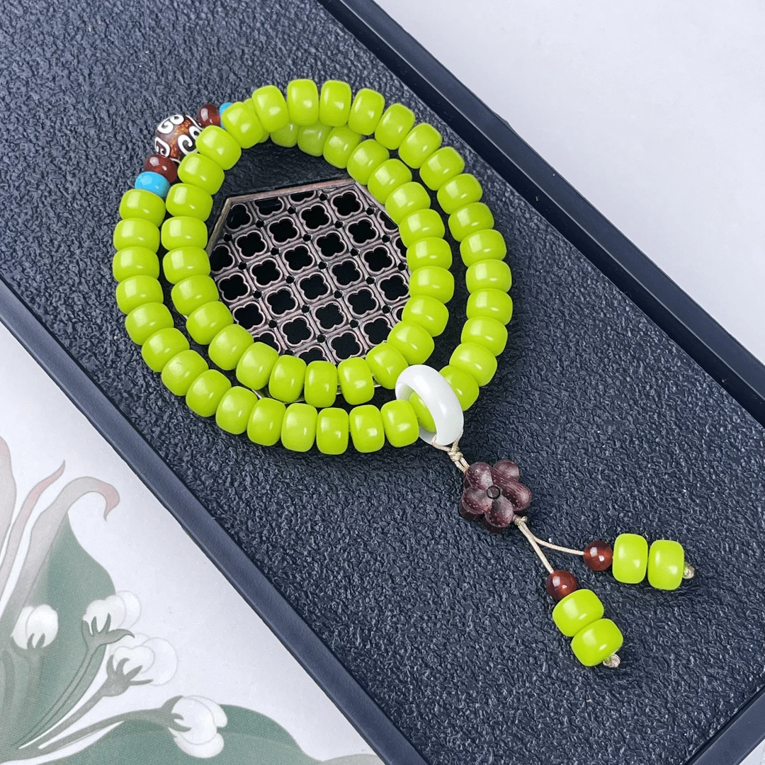 绮梦药片菩提双圈手串10*7mm