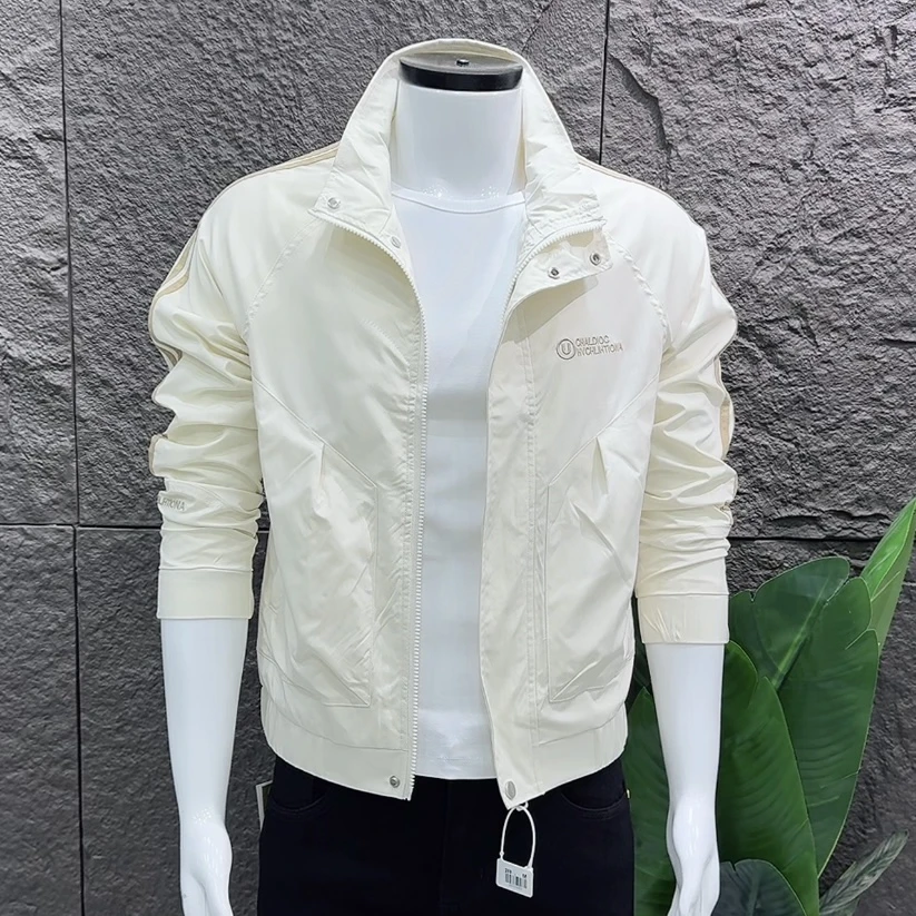 秋季新款男士休闲修身显瘦潮流百搭时尚气质轻奢男装外套百搭夹克