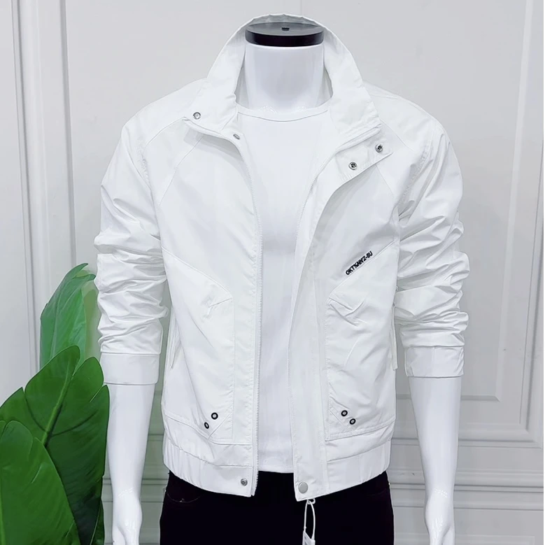 秋季新款男士时尚修身显瘦百搭洋气男装夹克外套气质百搭男装夹克