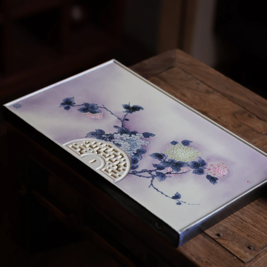 【见珊】琼花茶盘（霖溪0079）