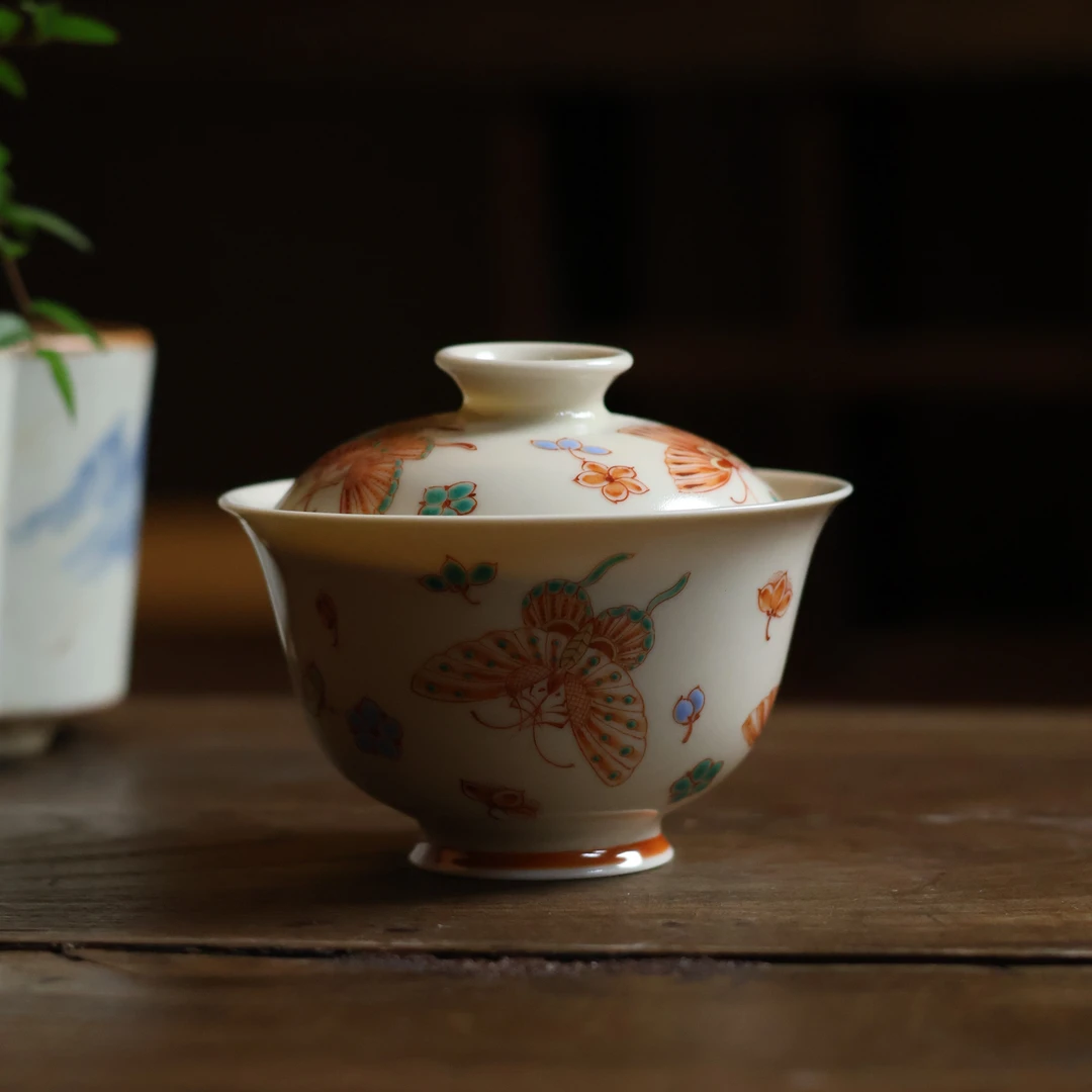 【见珊】蝶恋花-聖甫-盖碗（聖甫0037）