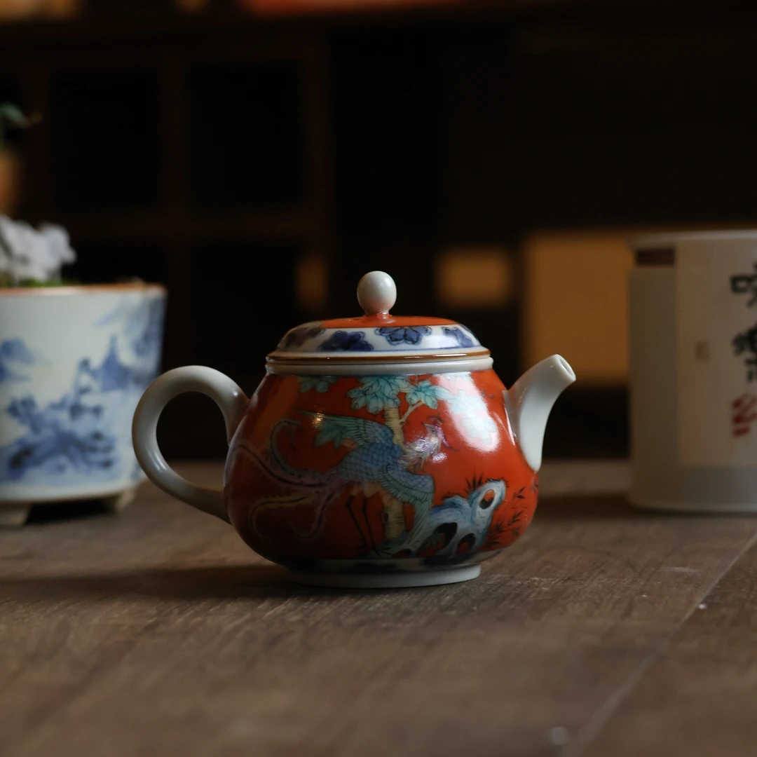 【见珊】松鹤延年贵妃壶(霖溪0093)