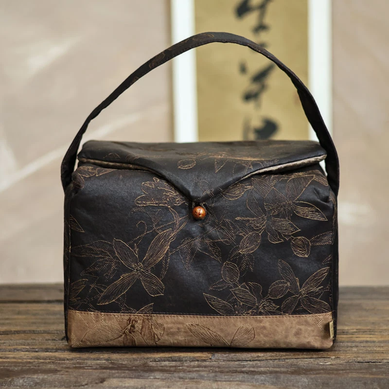 【见珊】空谷幽兰茶事包（慢蓝S0095）