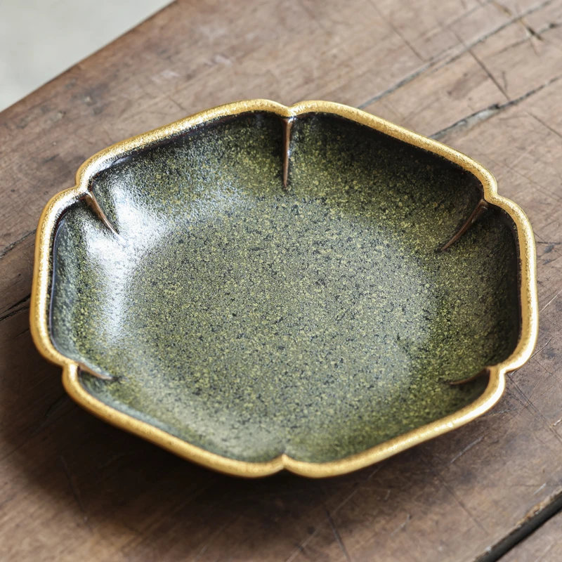 【见珊】黄丽君茶叶末-金边六方壶承（Q1933）