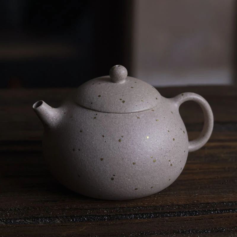 【见珊】窑云豆蔻洒金亦缶黑泥壶120cc（窑云S0010）