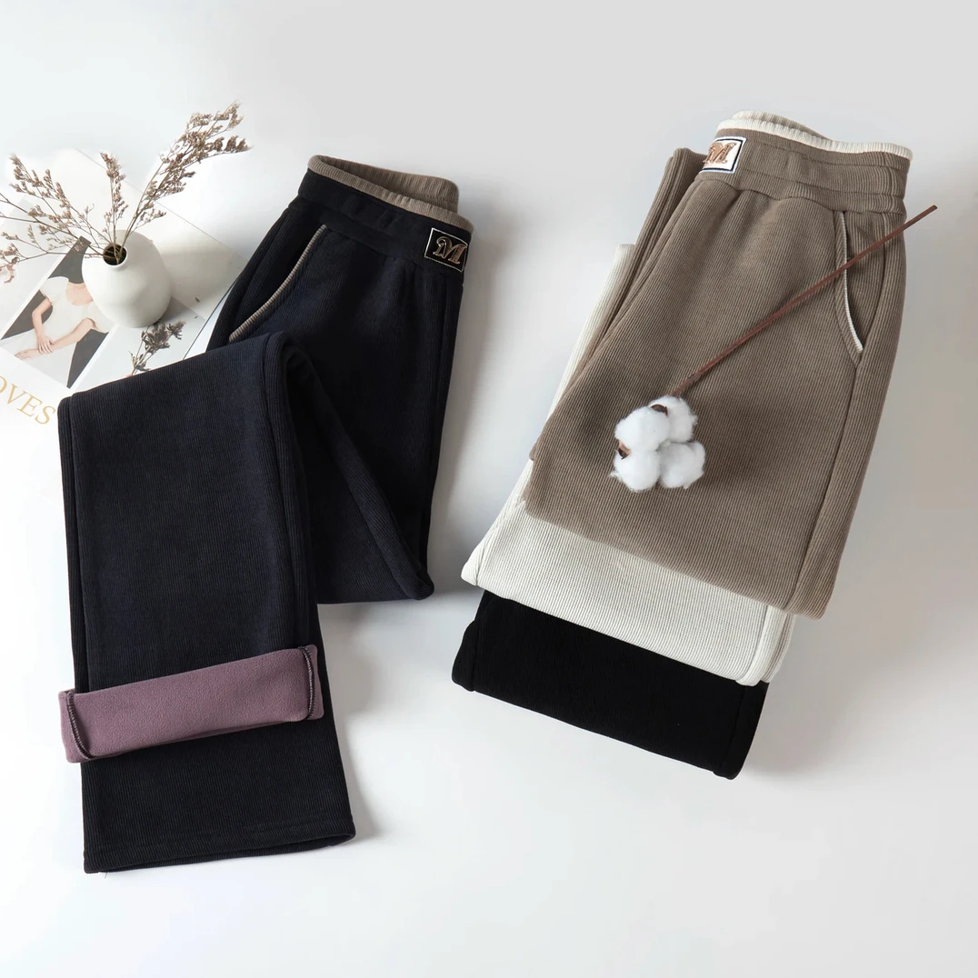 国民弯刀裤 紫罗兰美人裤！休闲百搭女裤，加厚直筒卫裤！