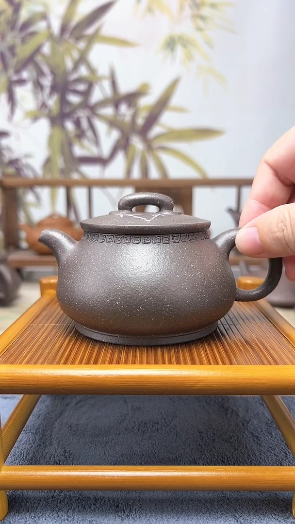 【闪购商品】紫砂茶壶儒相170cc天青微瑕不退不换