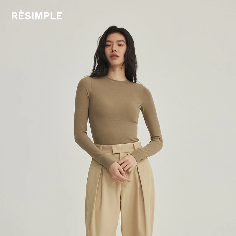 RESIMPLE简单点『商场同款』极简生活女款-长袖T恤-0402