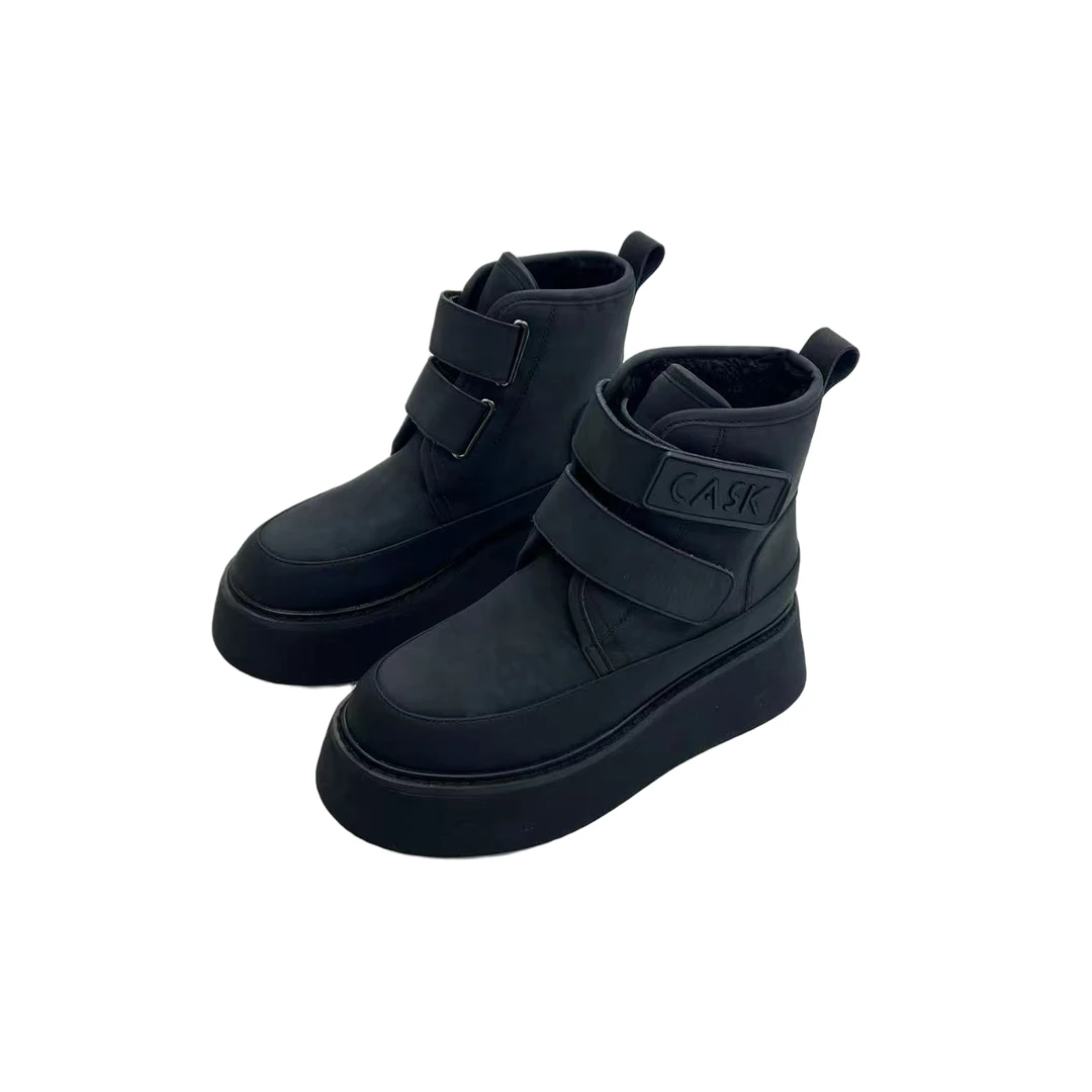 冬季潮流百搭厚底加绒韩版时尚休闲鞋 Y检 6677