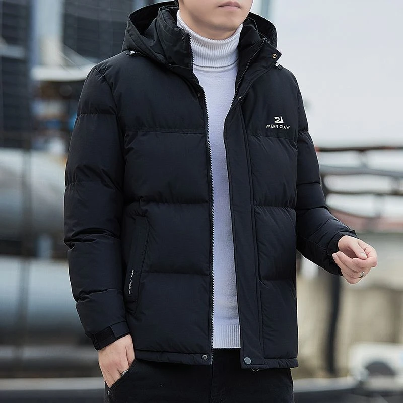 石墨烯棉衣男士冬季新款加厚保暖连帽撞色棉外套冬装御寒男装棉服