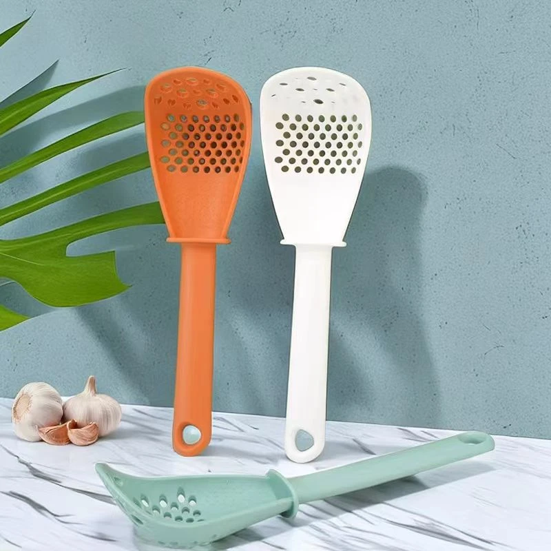 婴儿辅食宝宝压泥勺厨房姜泥研磨器蛋白分离器饭勺多功能过滤漏勺