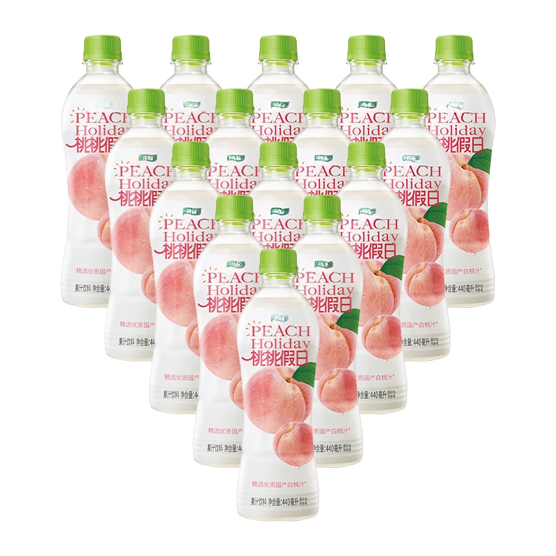 桃桃碳水橙橙假日多口味气泡水果味饮料440ml*5瓶能量饮品(临期)