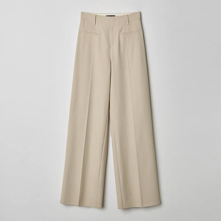 宝丫轻奢  女式通勤气质百搭简约线条直筒休闲裤B9015