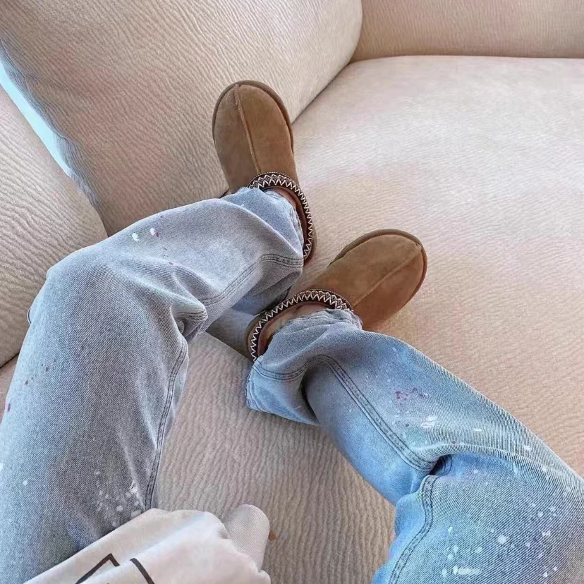 宝丫轻奢 女士低帮舒适百搭加绒雪地靴B6325