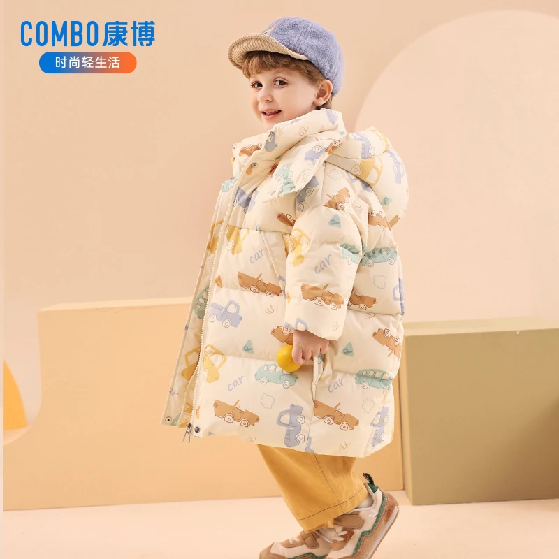 combo/康博小童儿童羽绒服男童中长款冬季加厚2024新款男宝童装