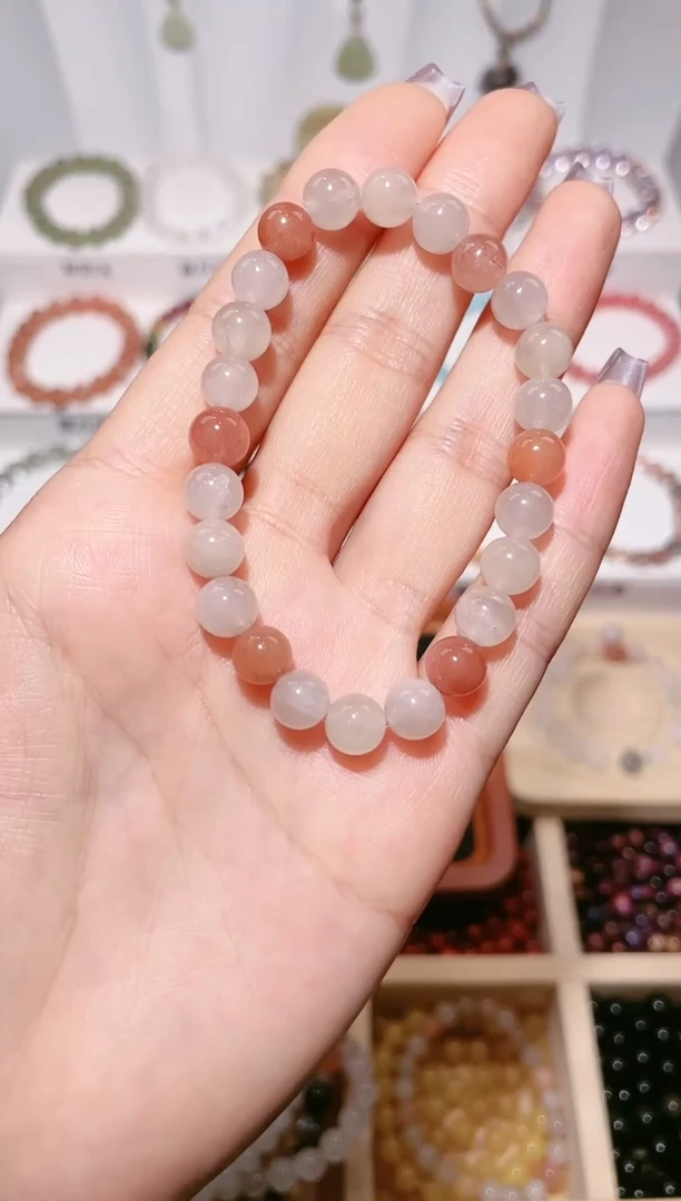 【闪购商品】水晶手链未镶嵌粉白兔毛