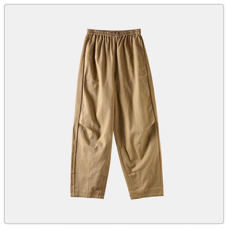 重工晕染高腰松紧休闲直筒裤慵懒宽松显瘦-TAK7188