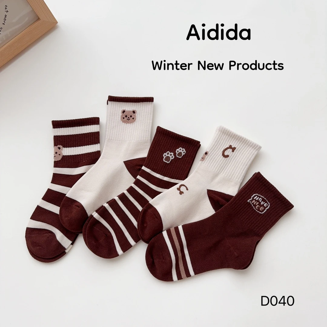 儿童秋冬季高筒袜男童女童卡通可爱系潮袜男宝宝长棉袜