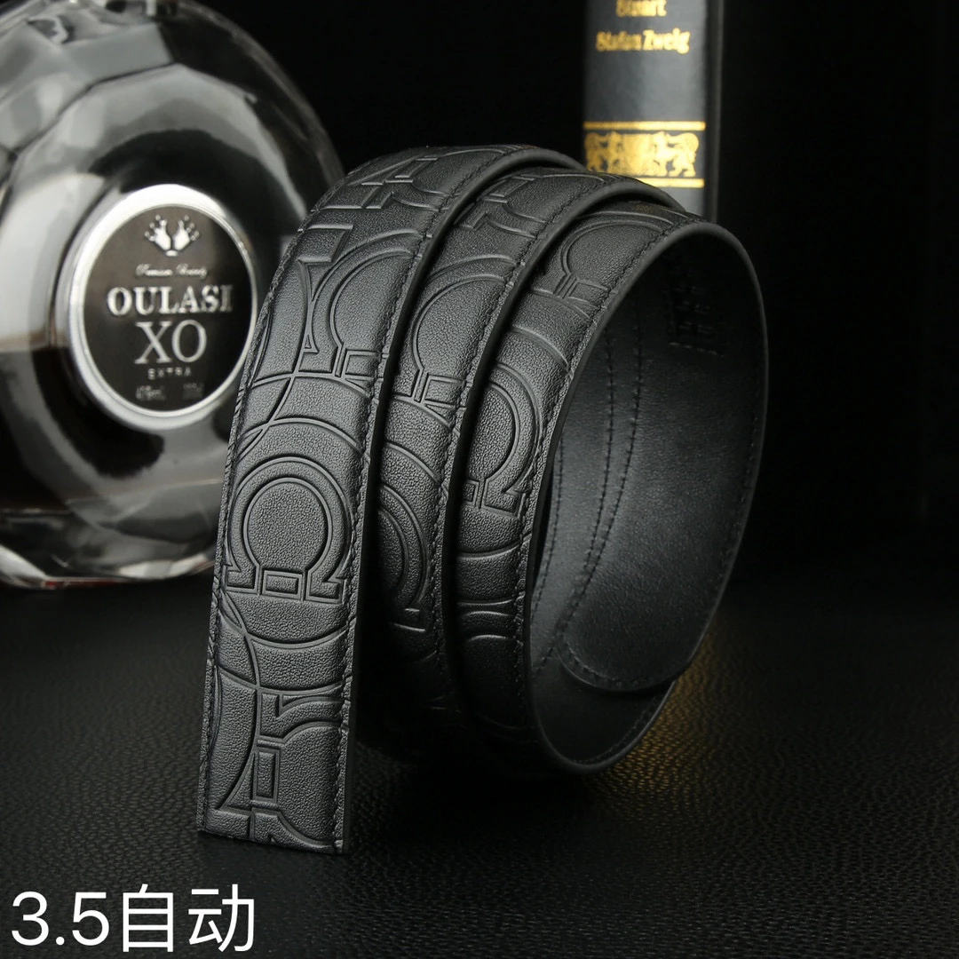 无扣皮带男真皮不带头腰带自动扣带身头层牛皮皮带条无头腰带配件